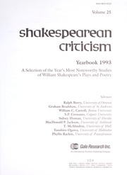 Cover of: Shakespearean Criticism Yearbook: Volume 25 | Sandra L. Williamson