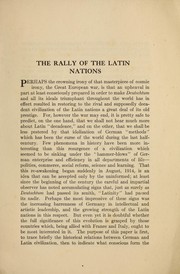 Cover of: The rally of the latin nations
