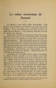 La valeur économique du Français by Léon Lorrain