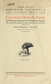 Cover of: SOUVENIR OSTRICH FEATHER CATALOGUE