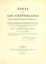 Cover of: Essai sur les cryptogames des âecorces exotiques officinales by Antoine Laurent Apollinaire Fée