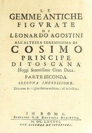 Cover of: Le gemme antiche figurate by Leonardo Agostini