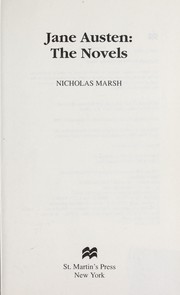 Cover of: Jane Austen by Nicholas Marsh