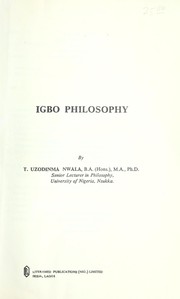 Cover of: Igbo philosophy