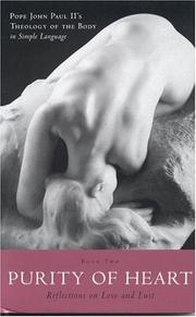 Cover of: Purity of Heart: Reflections on Lust and Love