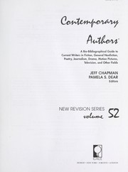 Cover of: Contemporary Authors New Revision, Vol. 52