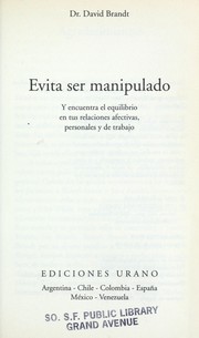 Cover of: Evita ser manipulado