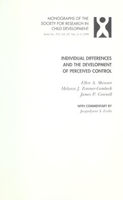 Cover of: Individual differences and the development of perceived control