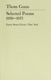 Cover of: Selected poems, 1950-1975