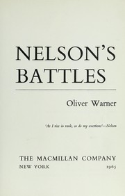 Cover of: Nelson's battles. by Oliver Warner