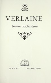 Cover of: Verlaine. by Richardson, Joanna.