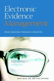 Cover of: Electronic Evidence Management by Danielle Lee