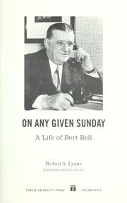 Cover of: On any given Sunday: a life of Bert Bell