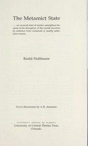 Cover of: The metamict state by Roald Hoffmann