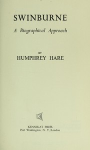 Cover of: Swinburne, a biographical approach.