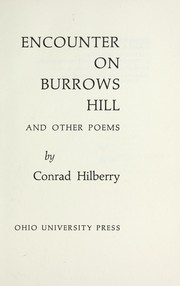 Cover of: Encounter on Burrows Hill and other poems.