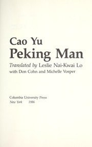 Cover of: Peking man