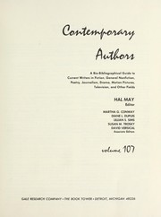 Cover of: Contemporary Authors, Vol. 107 by Hal May