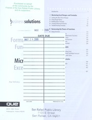 Cover of: Formulas and functions with Microsoft Excel 2003