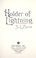 Cover of: Holder of lightning