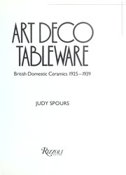 Art Deco Tableware by Judy Spours