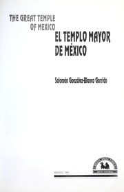 Cover of: El t emplo mayor de México = by 