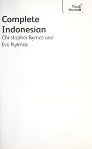 Cover of: Complete Indonesian [sound recording]