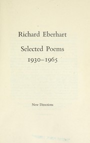 Cover of Selected poems, 1930-1965