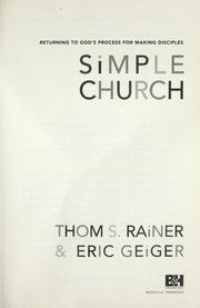 Cover of: Simple church