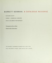 Cover of: Barnett Newman: a catalogue raisonné