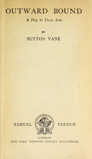 Cover of: Outward bound; a play in three acts by 