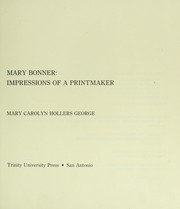 Cover of: Mary Bonner, impressions of a printmaker