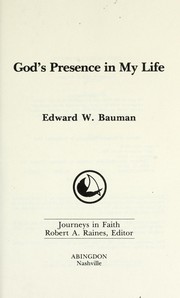 Cover of: God's presence in my life