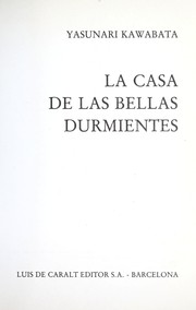 Cover of: La Casa de las bellas durmientes