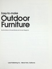 Cover of: Outdoor Furniture by Sunset Books