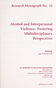 Cover of: Alcohol and interpersonal violence by edited by Susan E. Martin.