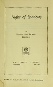 Cover of: Night of shadows