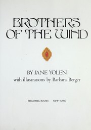Cover of: Brothers of the wind by Jane Yolen