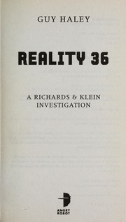 Cover of: Reality 36: a Richards & Klein investigation