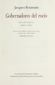 Cover of: Gobernadores del roci o by Jacques Roumain