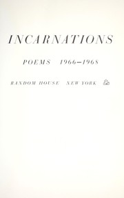 Cover of: Incarnations; poems, 1966-1968.