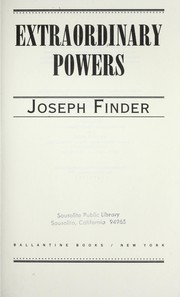 Cover of: Extraordinary powers
