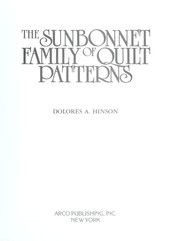 Cover of: The sunbonnet family of quilt patterns