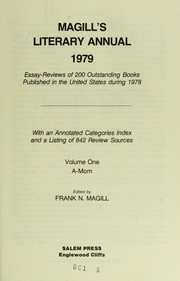 Cover of: Magill's Literary Annual 1979