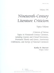 Cover of: Nineteenth Century Literature Criticism by 