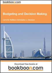 Cover of: Budgeting and Decision Making by Larry M. Walther , Christopher J. Skousen