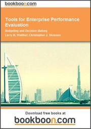 Cover of: Tools for Enterprise Performance Evaluation Budgeting and Decision Making by Larry M. Walther , Christopher J. Skousen