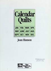 Cover of: Calendar quilts