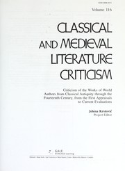 Cover of: Classical and medieval literature criticism