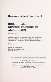 Cover of: Biological/genetic factors in alcoholism | 